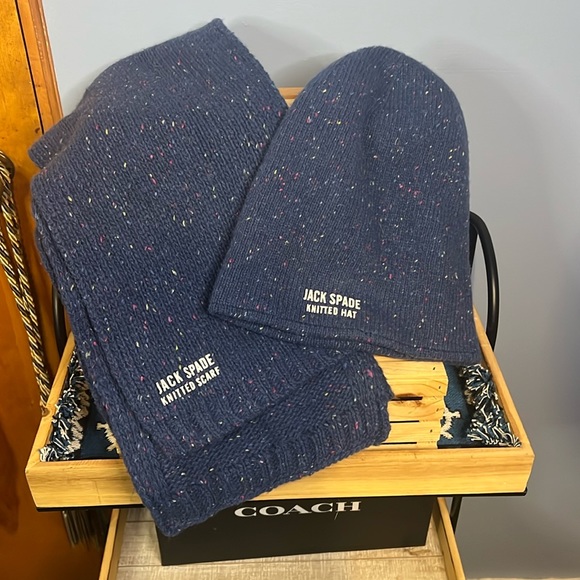 Jack Spade Knitted Hat & Scarf - Picture 1 of 4